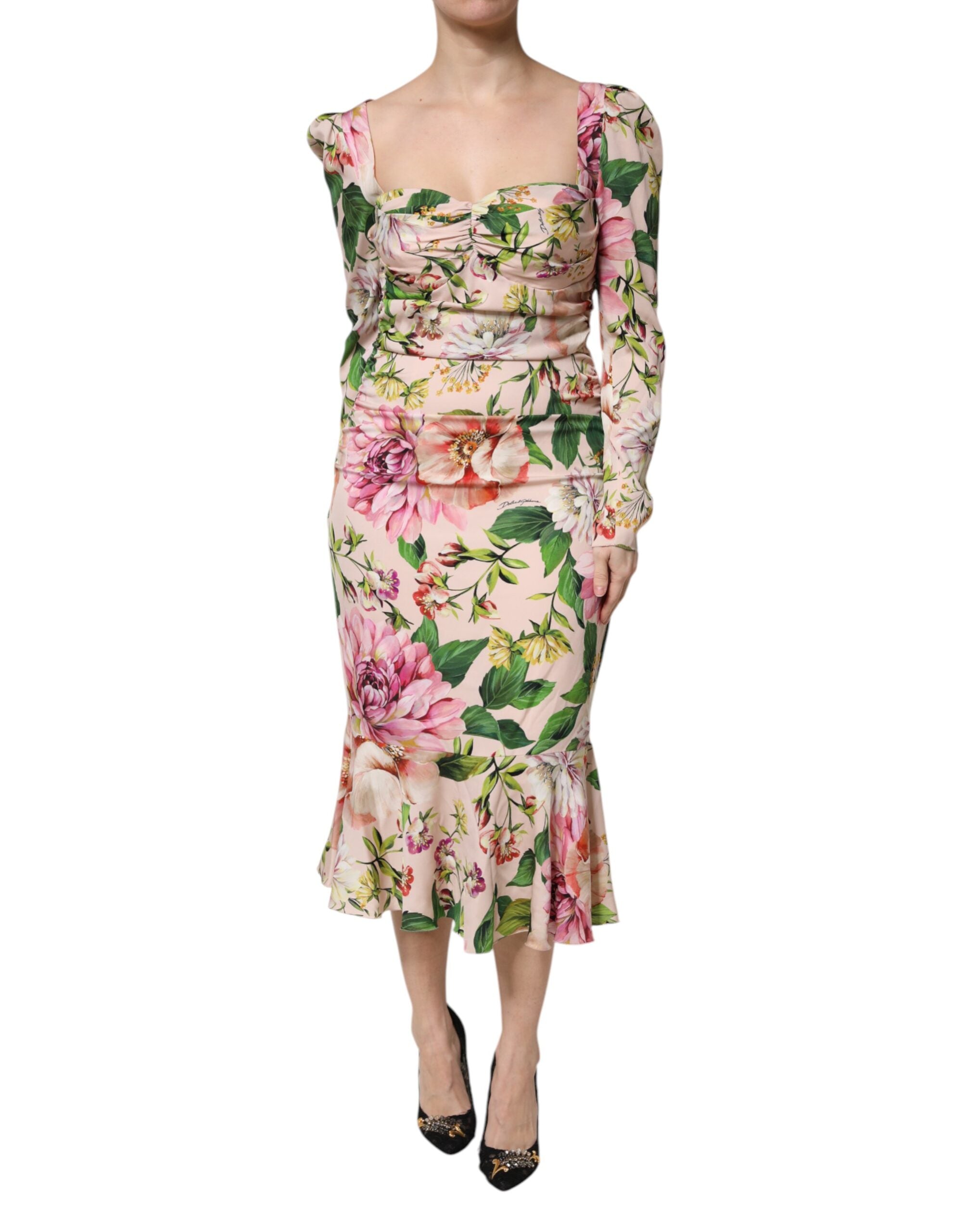 Robe midi Dolce & Gabbana rose