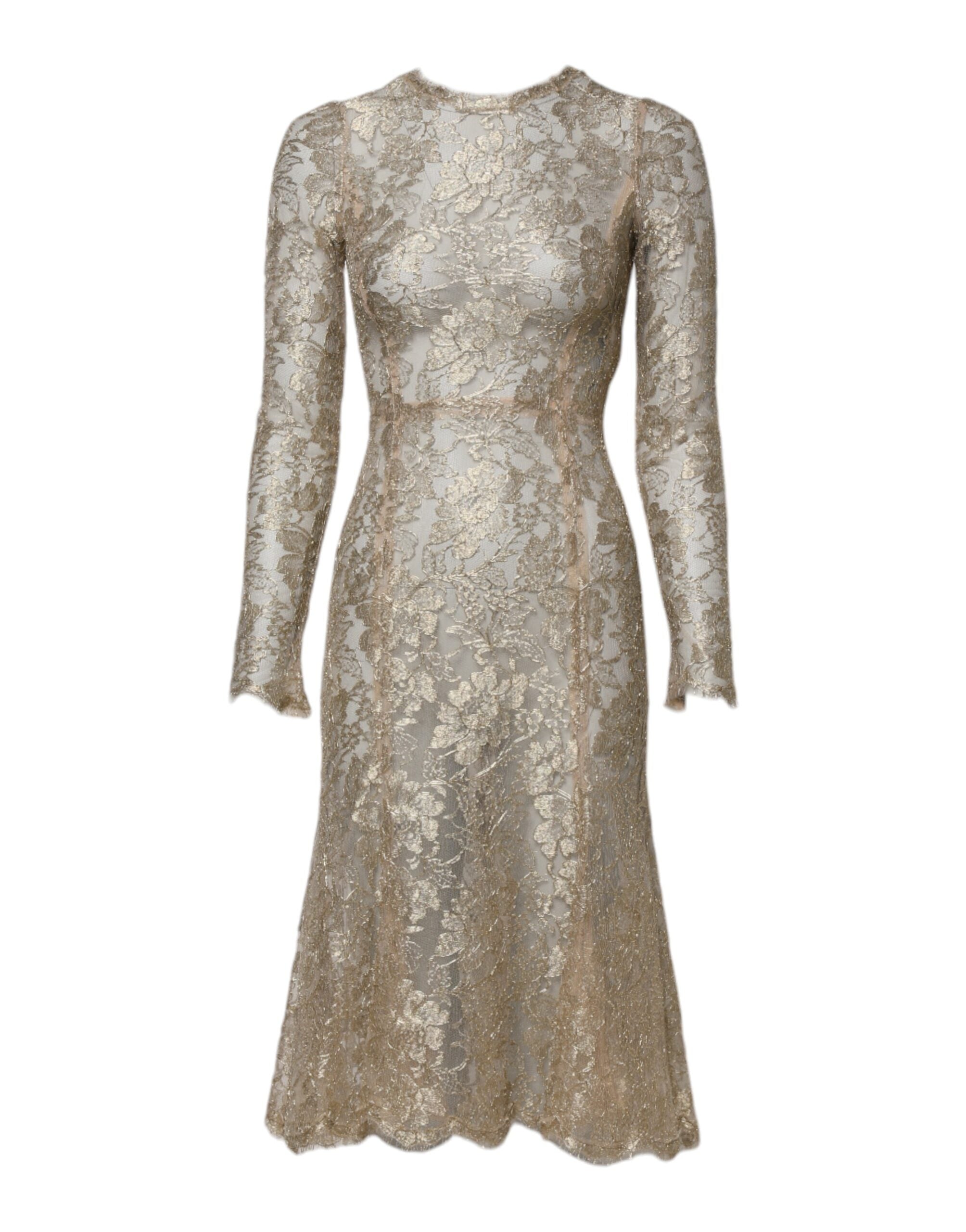 Robe Dolce & Gabbana Fit & Flare dorée
