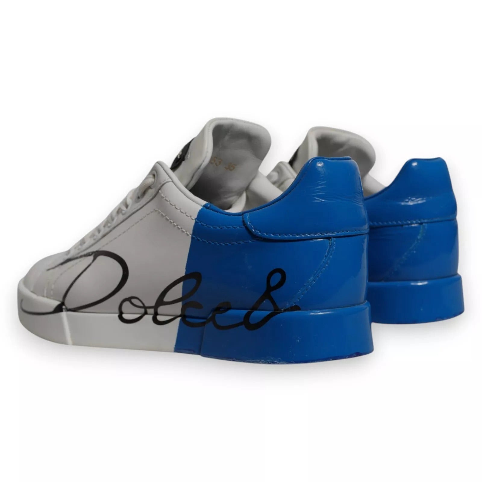 Baskets Dolce & Gabbana Portofino blanches et bleues