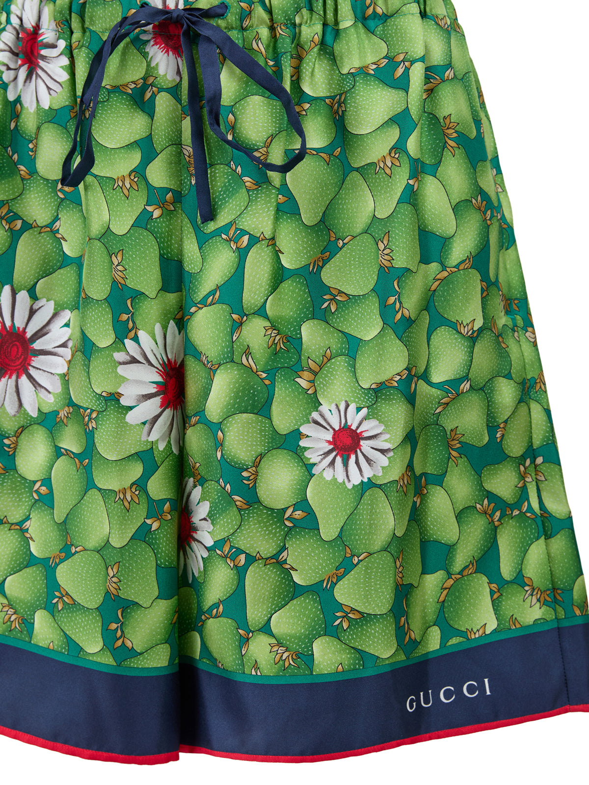 Short Gucci imprimé fleuri vert
