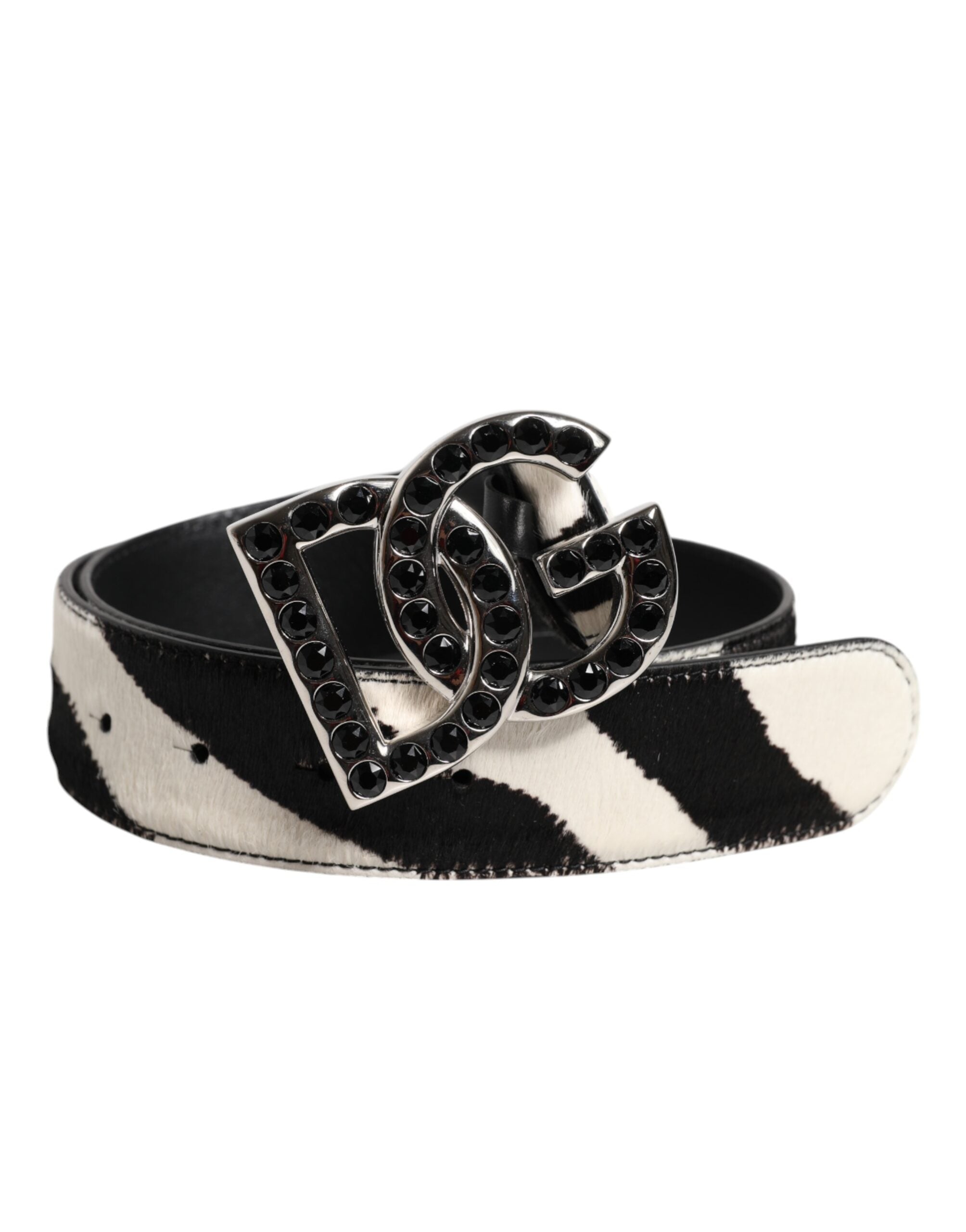 Ceinture Dolce & Gabbana Zebra noir et blanc