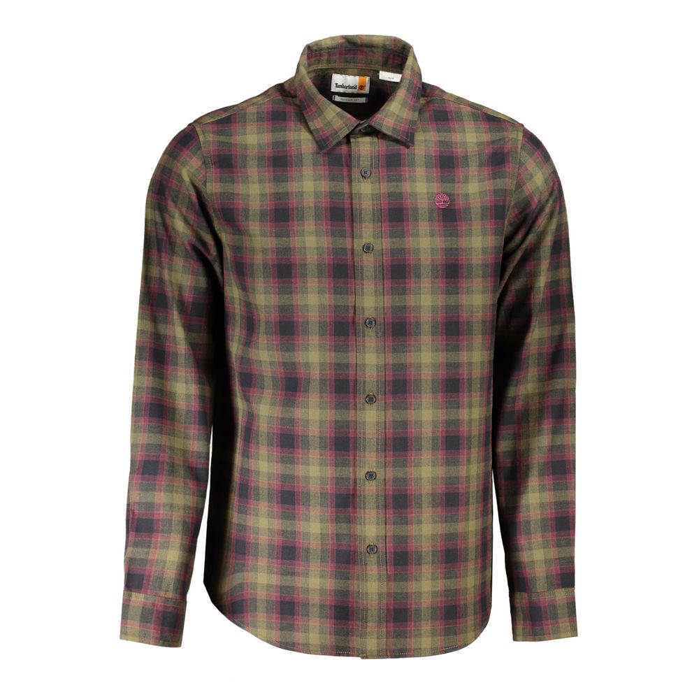 Chemise verte tartan à manches longues