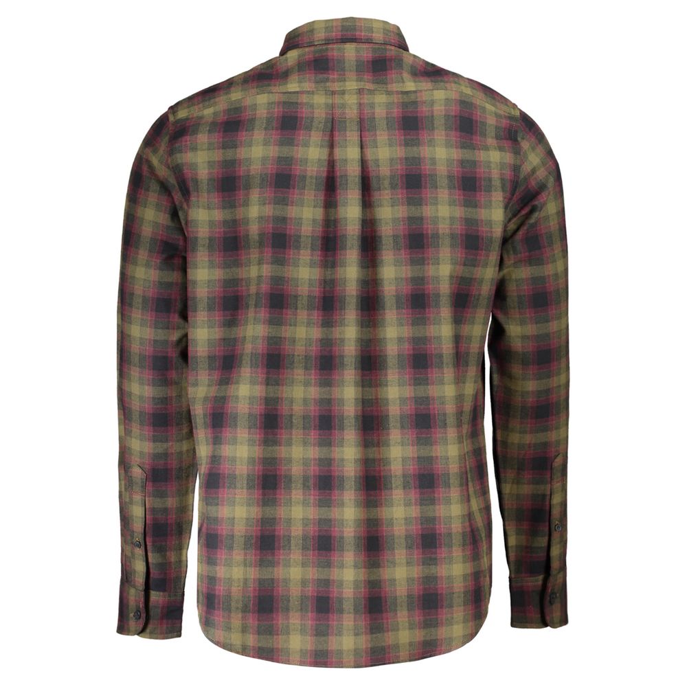 Chemise verte tartan à manches longues