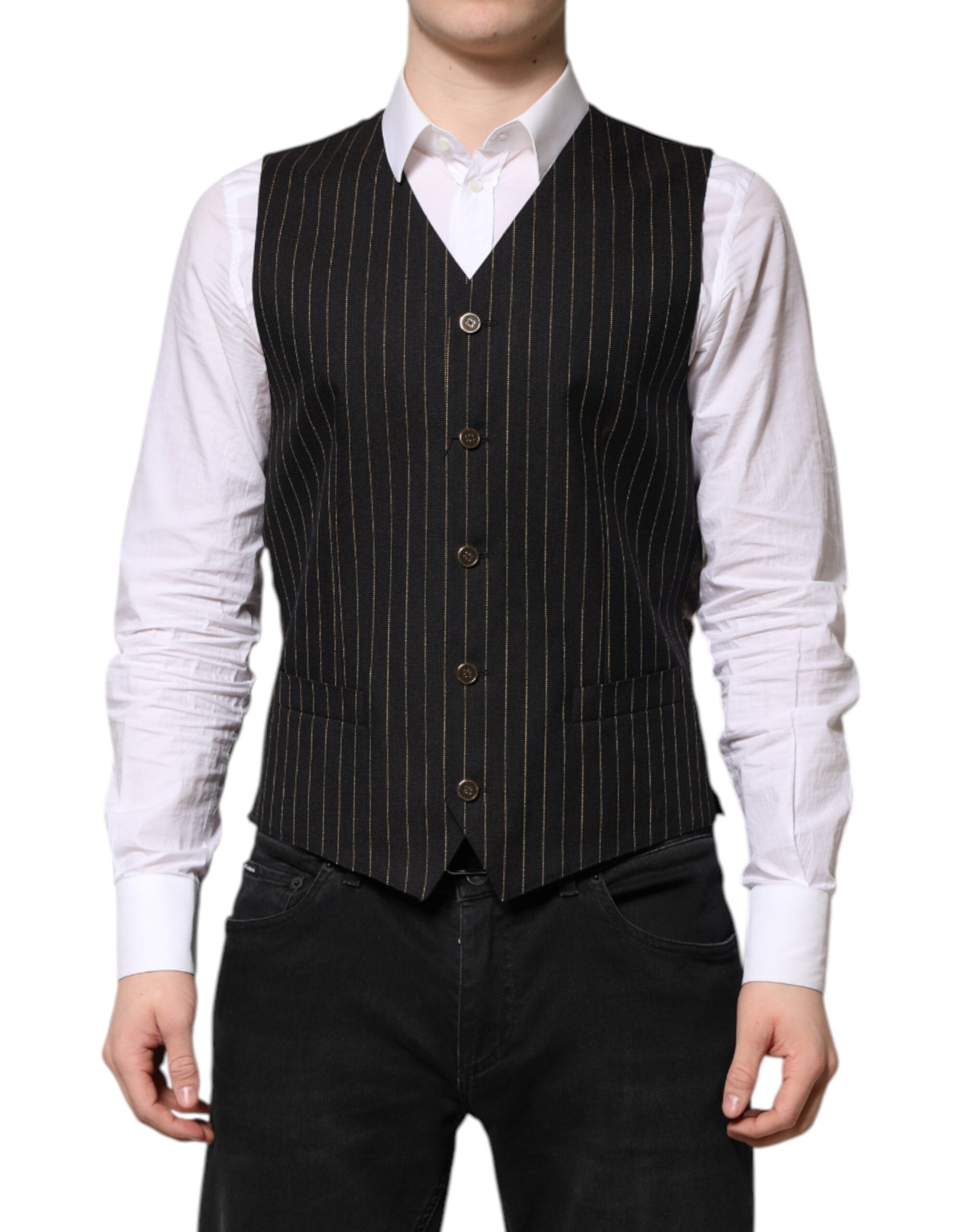 Gilet Dolce & Gabbana noir à rayures