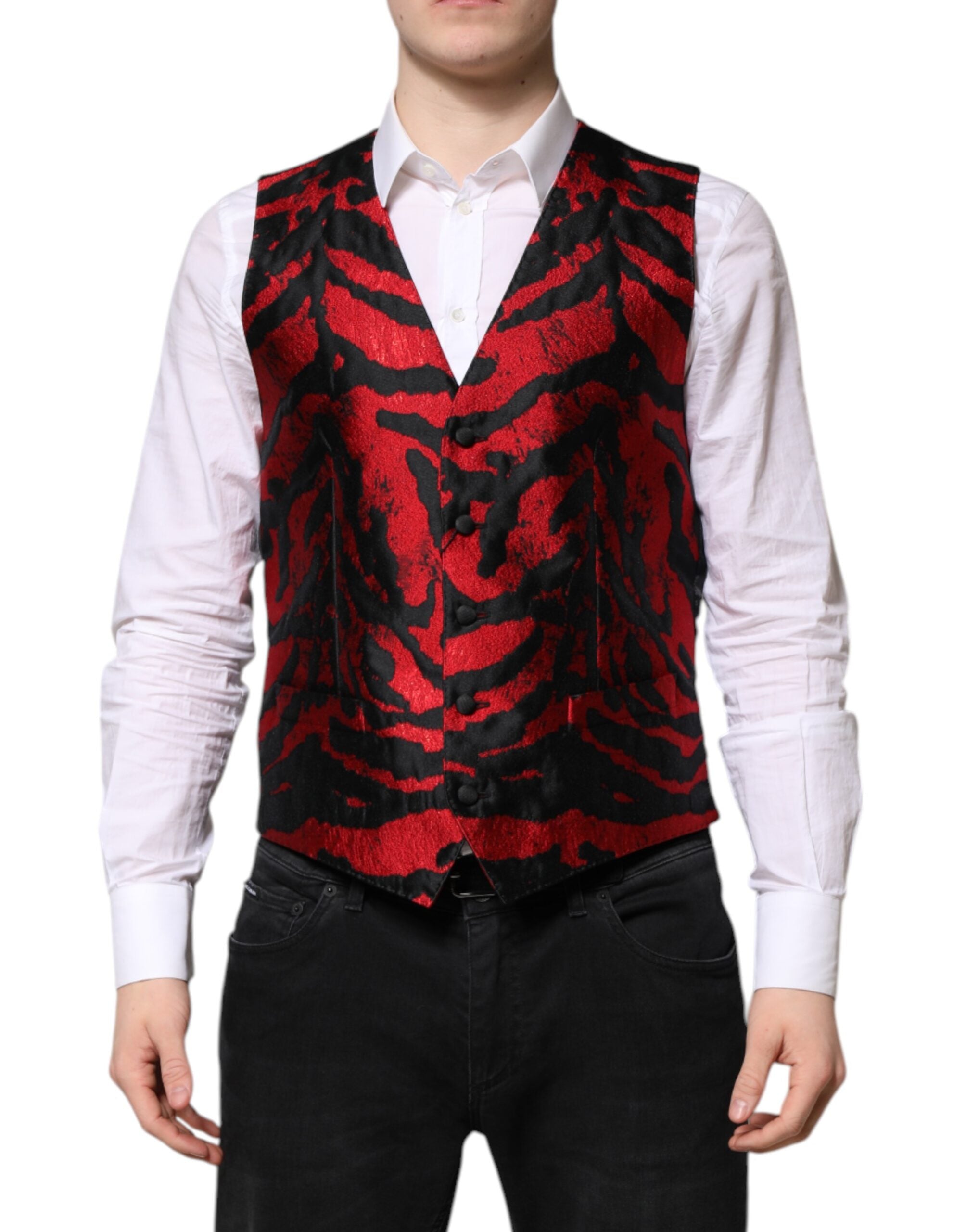 Gilet Dolce & Gabbana rouge et noir