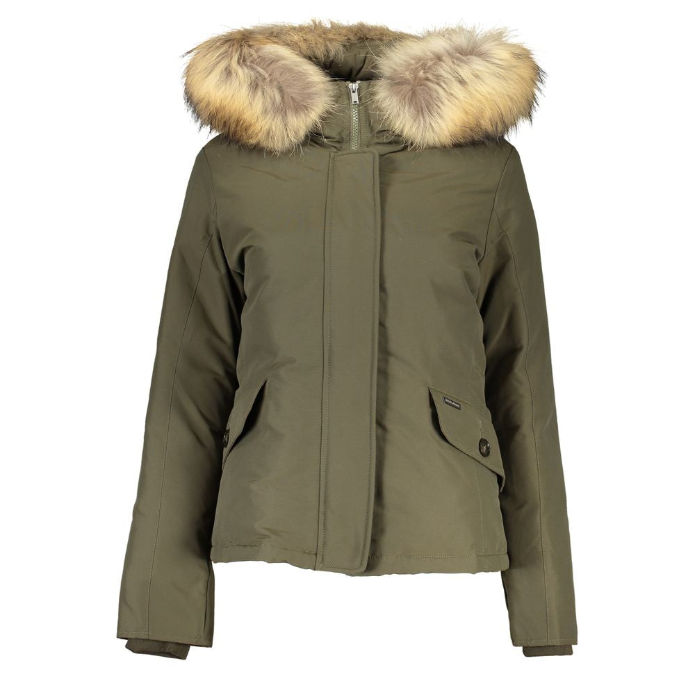 Veste Longue avec Capuche verte