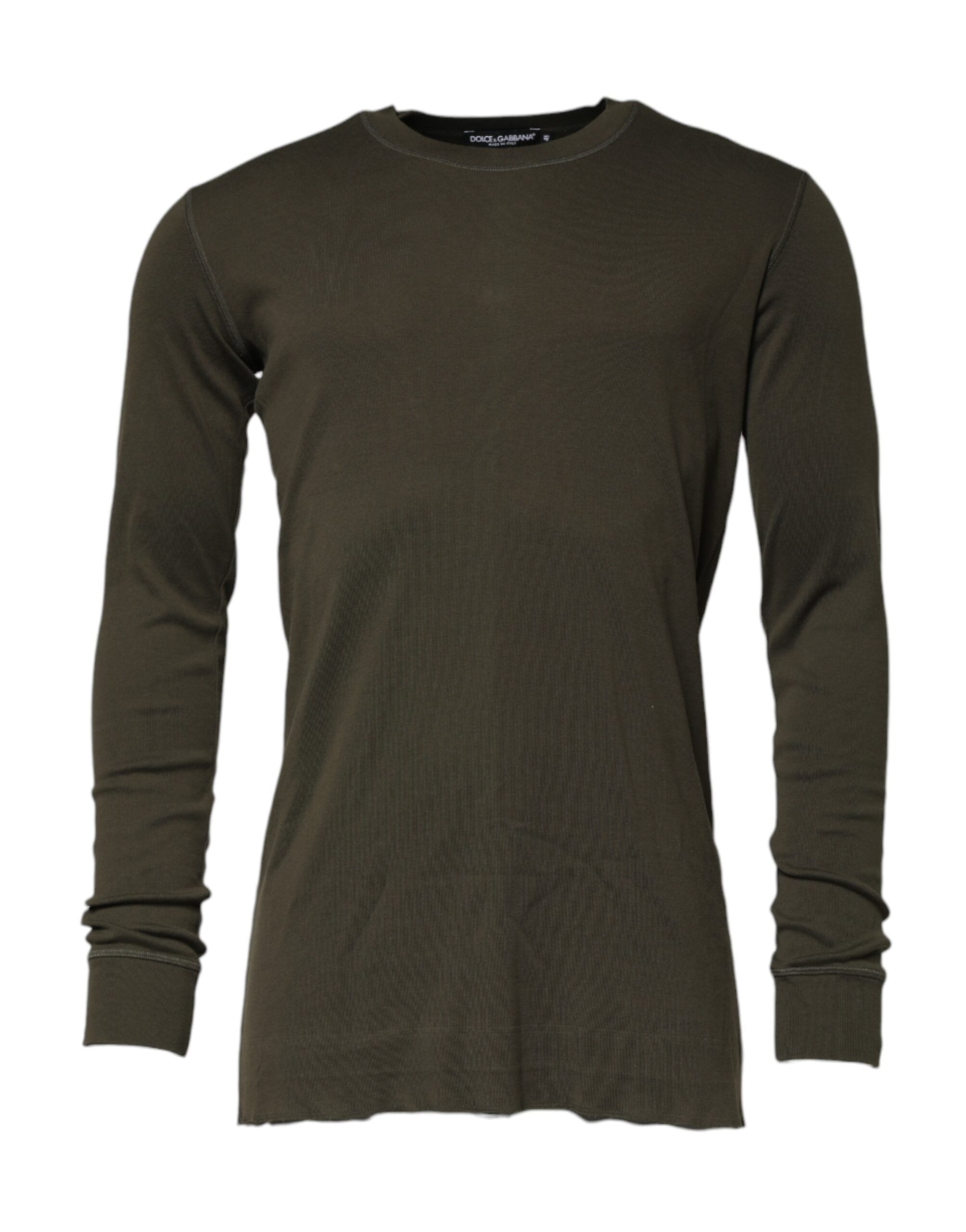 T-shirt Dolce & Gabbana à manches longues vert foncé