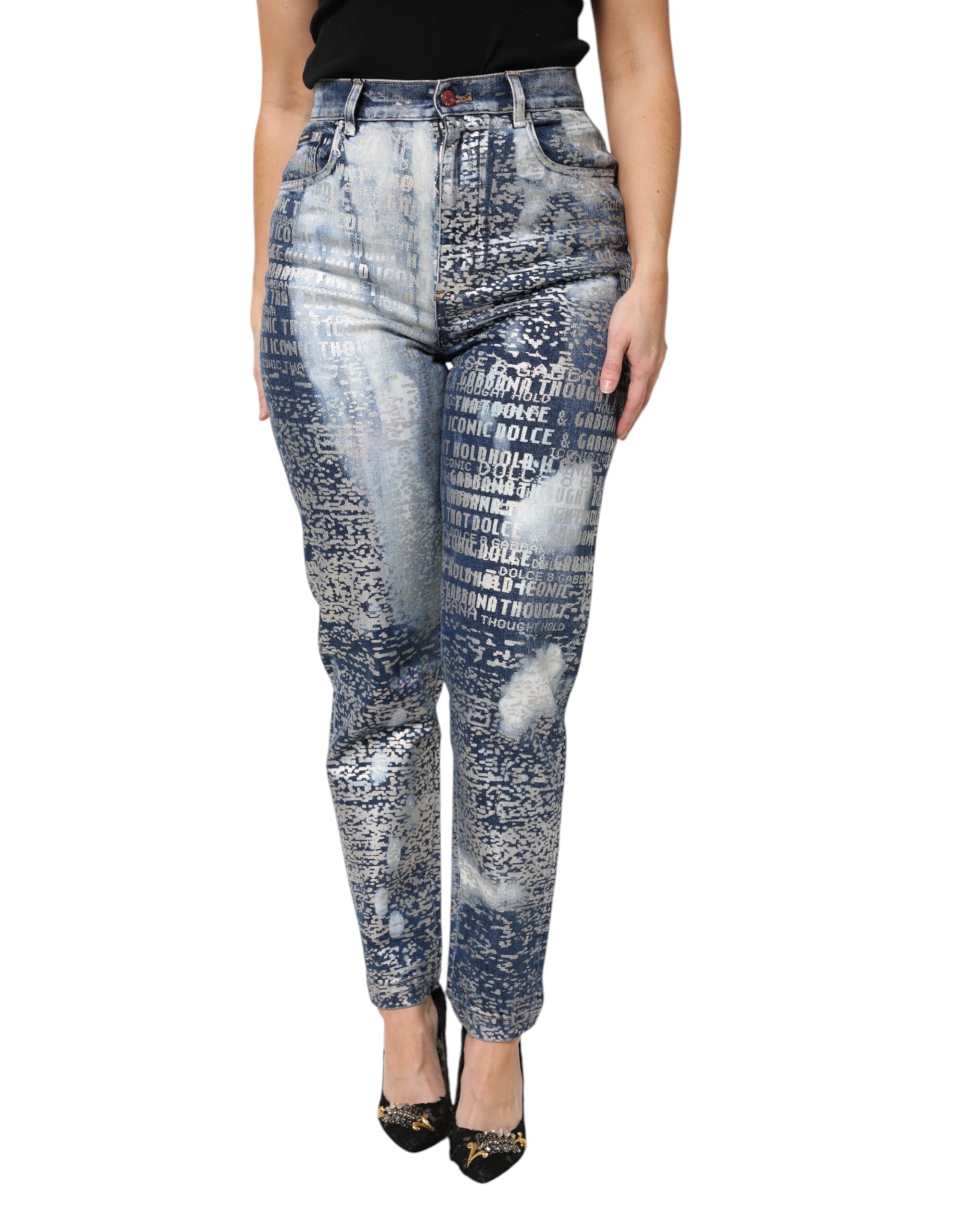 Jeans Dolce & Gabbana haute taille bleu délavé