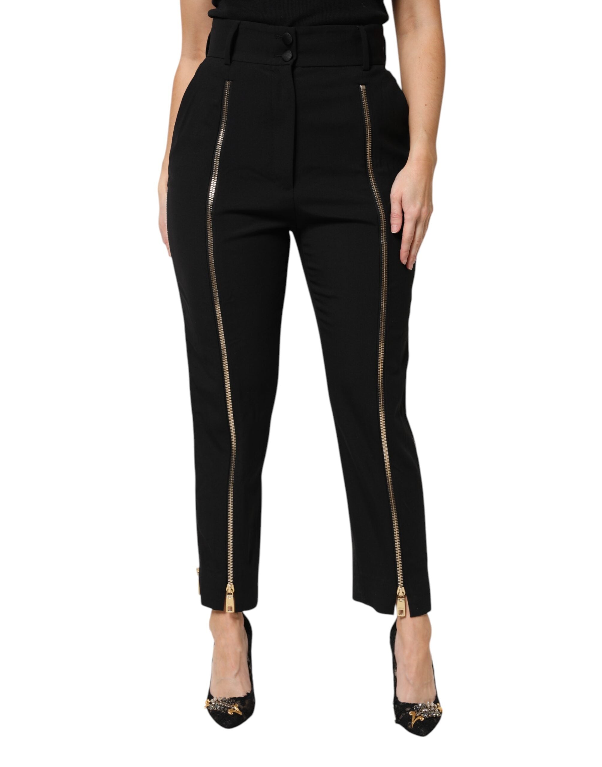 Pantalon DOLCE & GABBANA taille haute noir