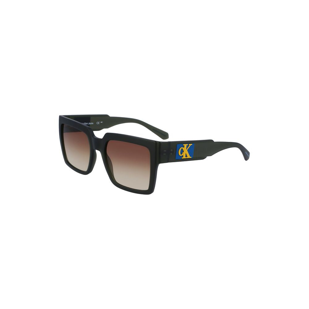 Lunettes Calvin Klein carrées brunes