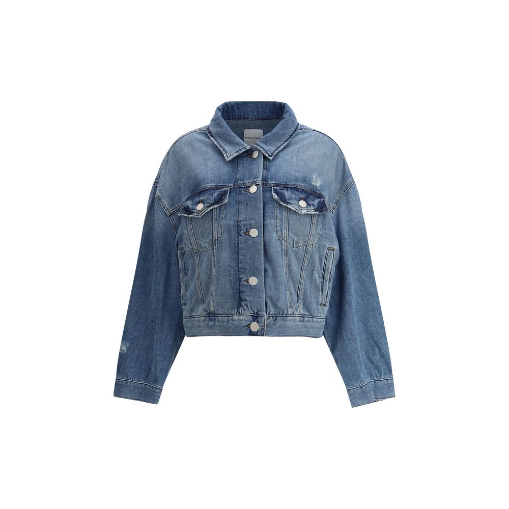 Veste Pinko classique en denim bleue