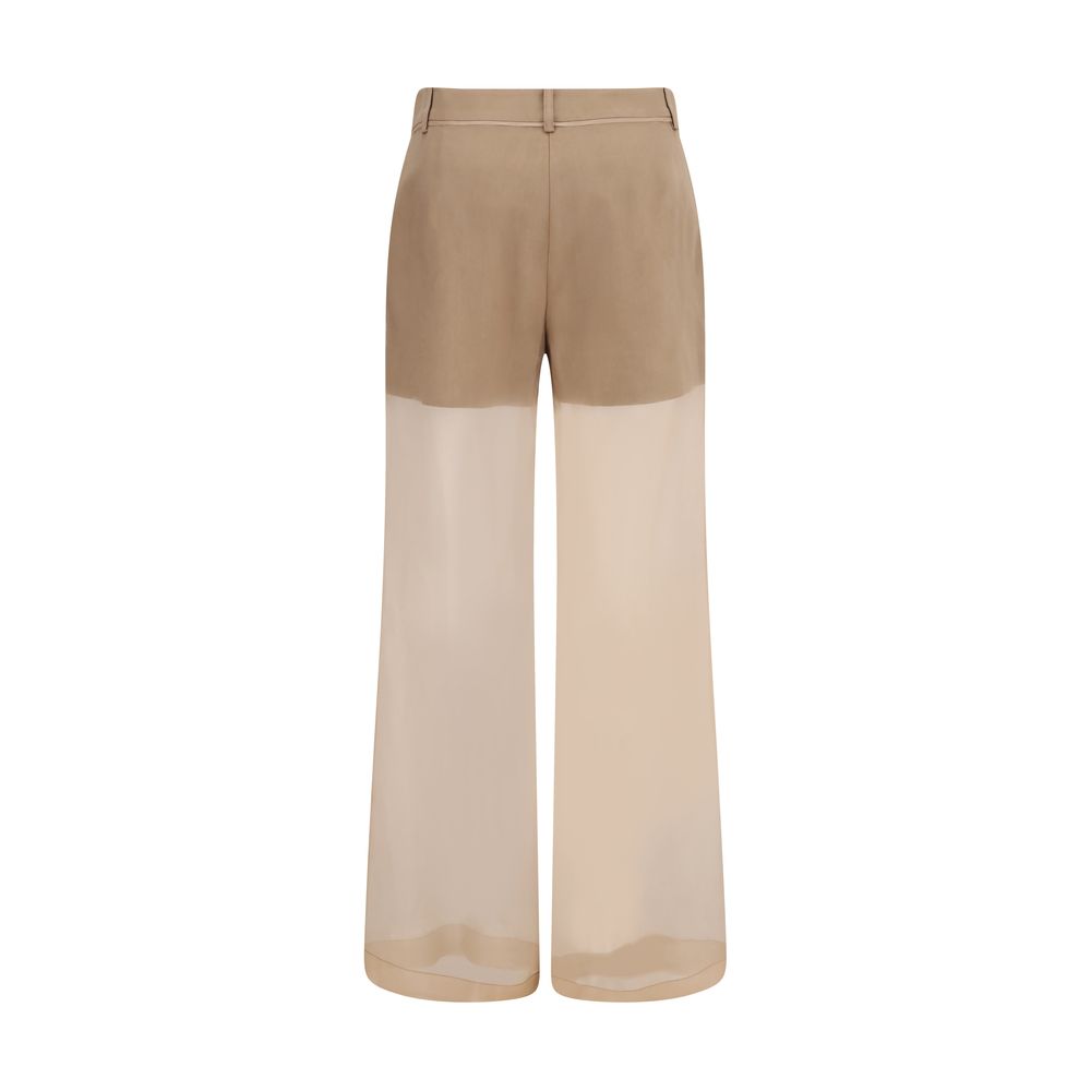 Pantalon Pinko semi-transparent rose