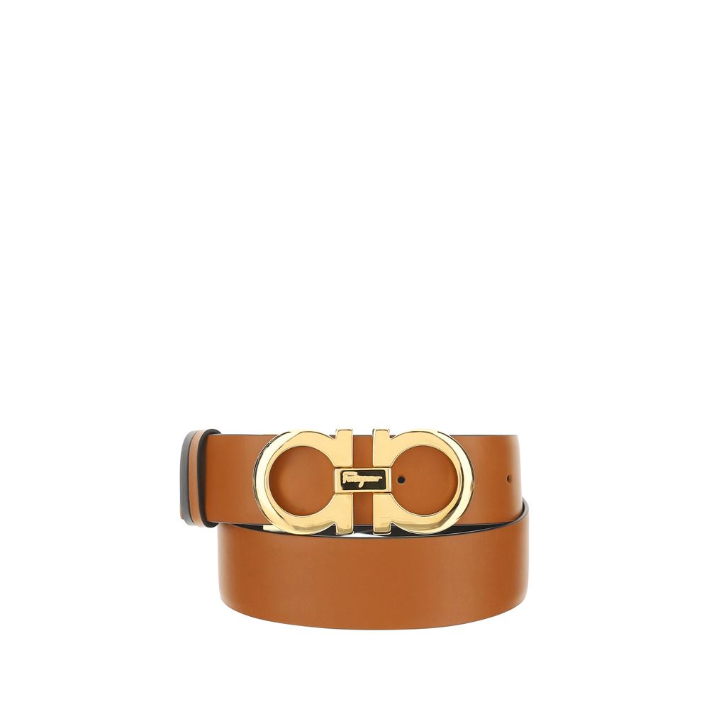 Ceinture Ferragamo réversible noire et marron