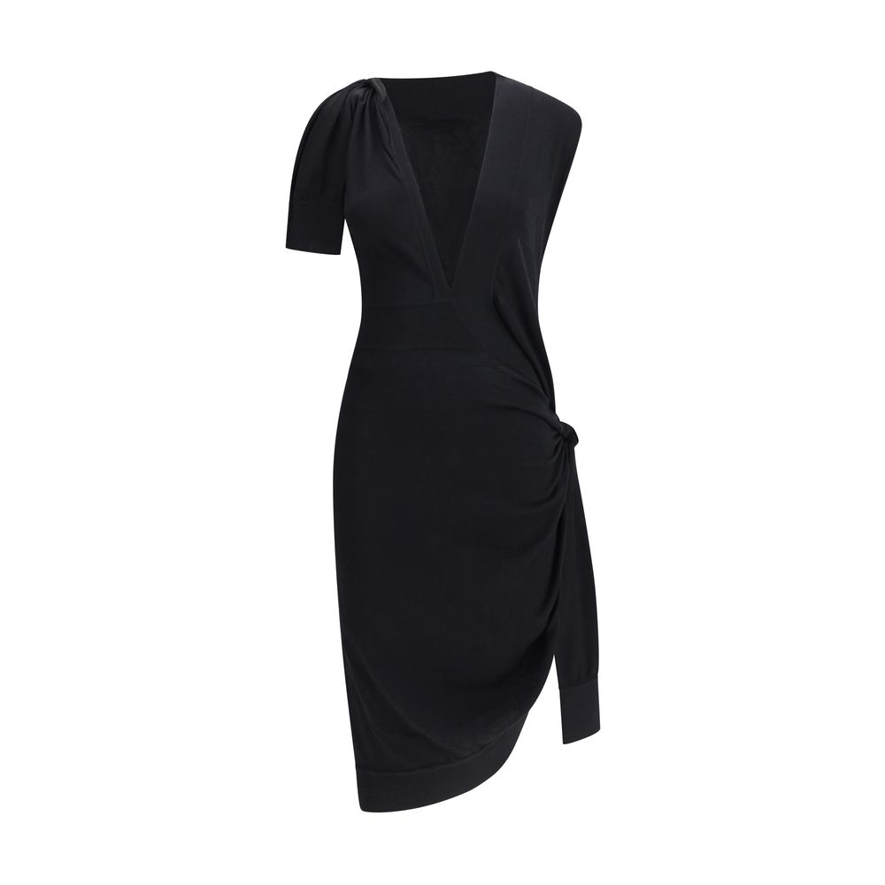 Robe Ferragamo asymétrique noire