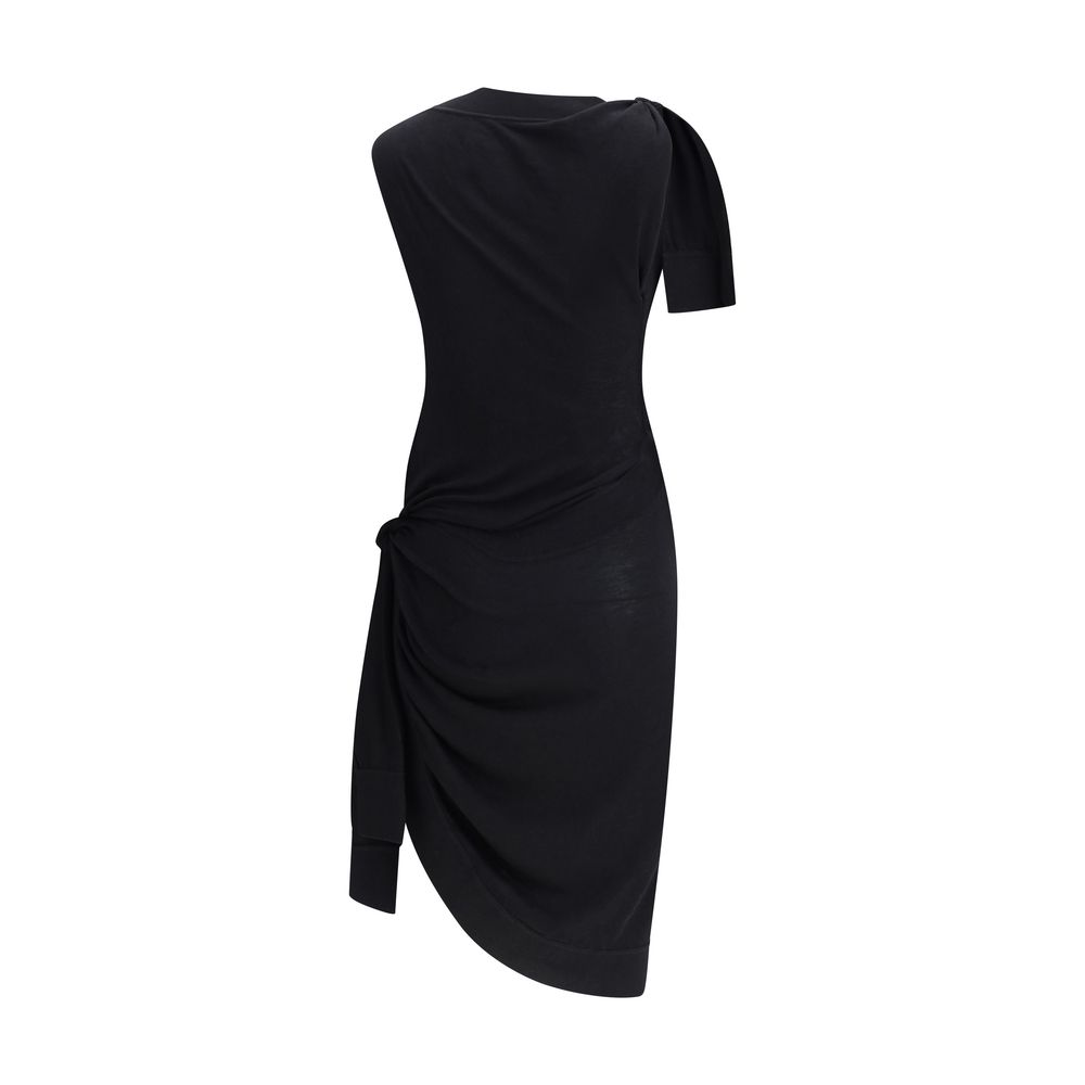 Robe Ferragamo asymétrique noire