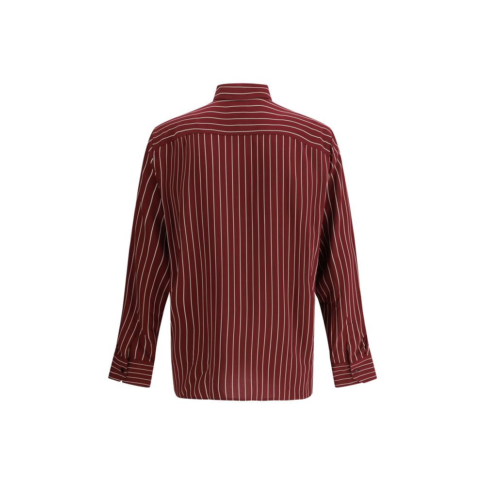 Chemise Saint Laurent à rayures verticales blanches
