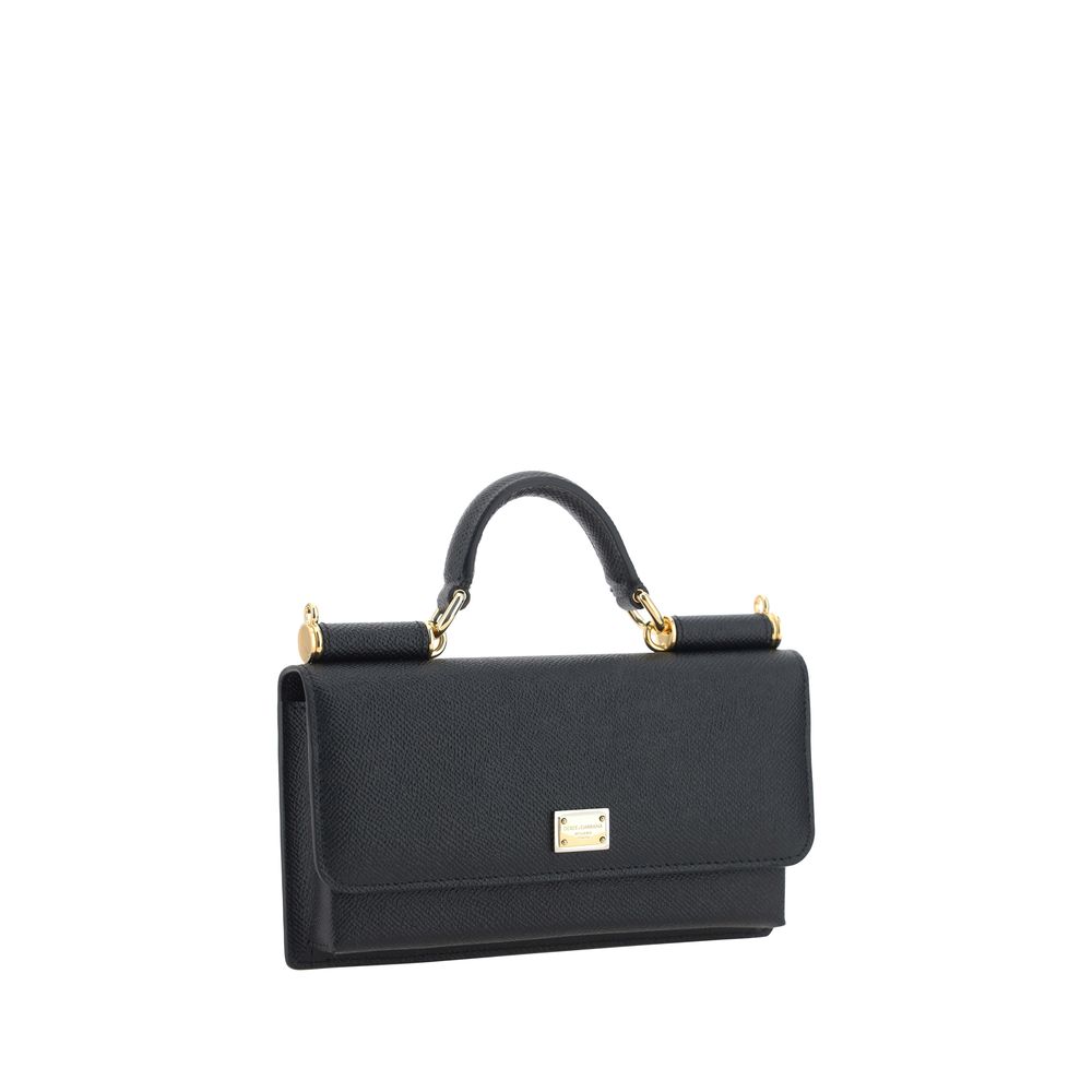 Sac à épaule Dolce&Gabbana Micro Sicily noir