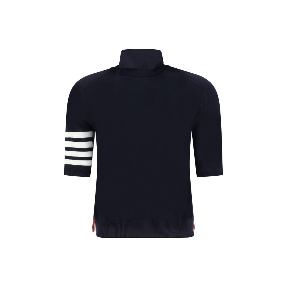 Pull Thom Browne col roulé gris