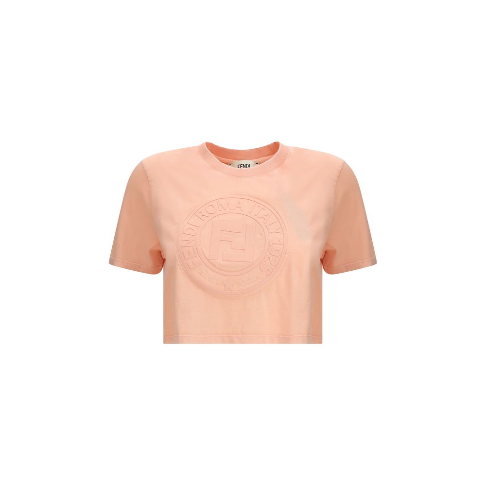 T-shirt Fendi Cropped blanc