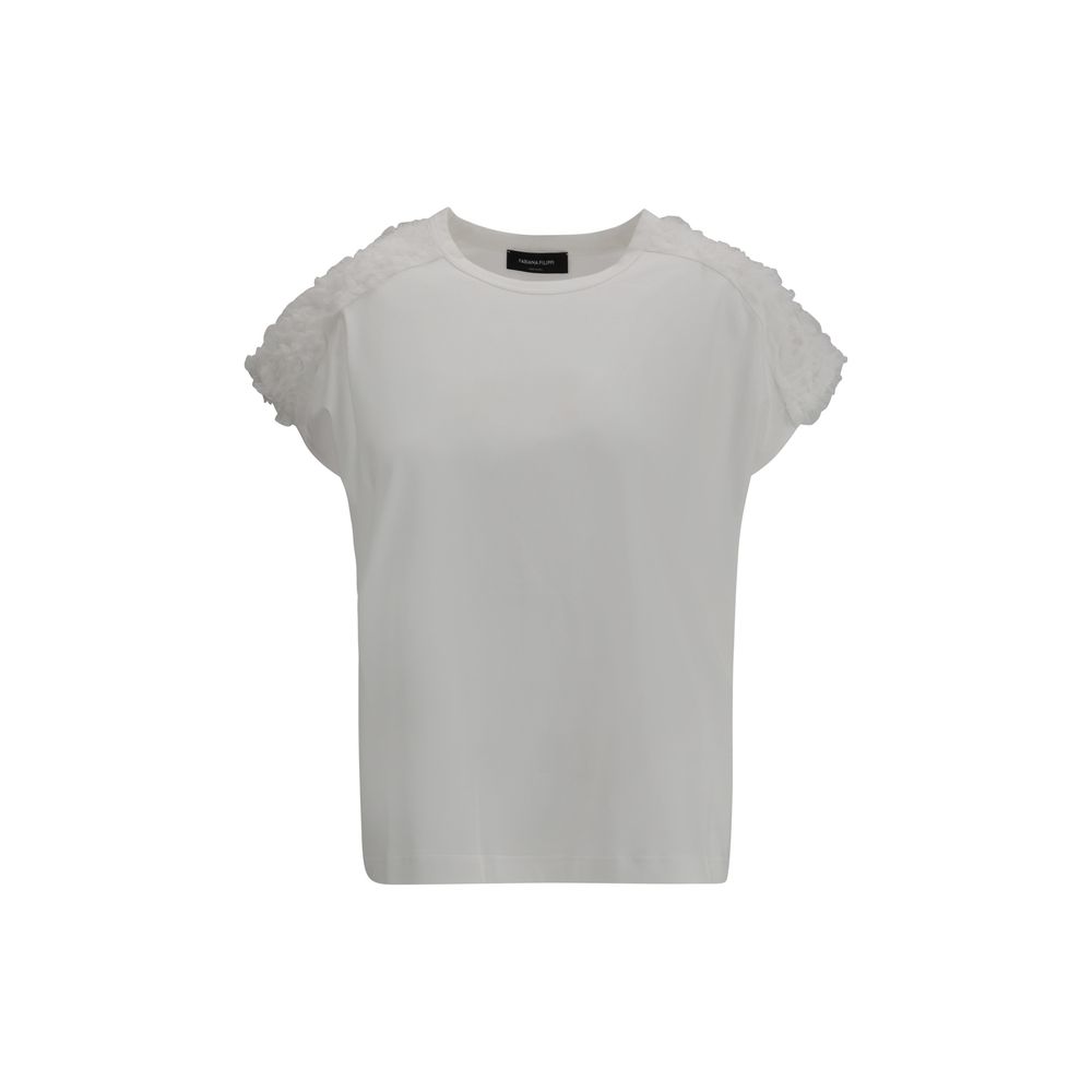 T-Shirt Fabiana Filippi avec tulle blanc