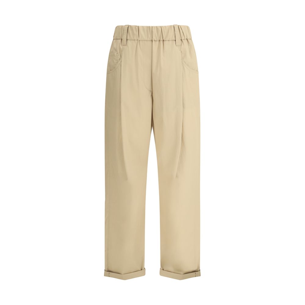 Pantalons Brunello Cucinelli élastiqués noirs