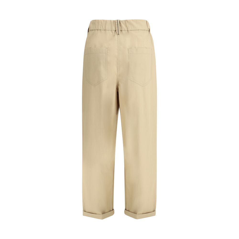 Pantalons Brunello Cucinelli élastiqués noirs