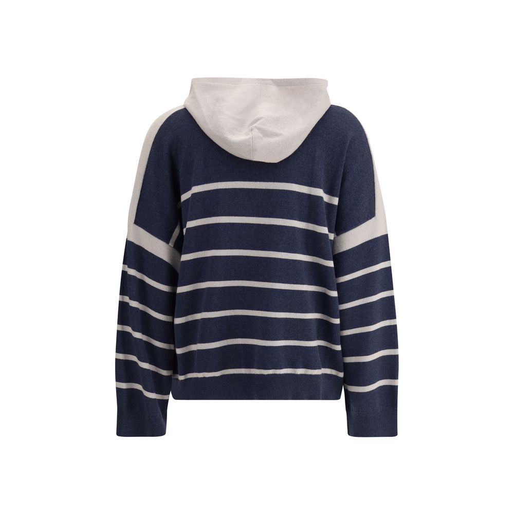 Sweat à capuche Brunello Cucinelli rayé