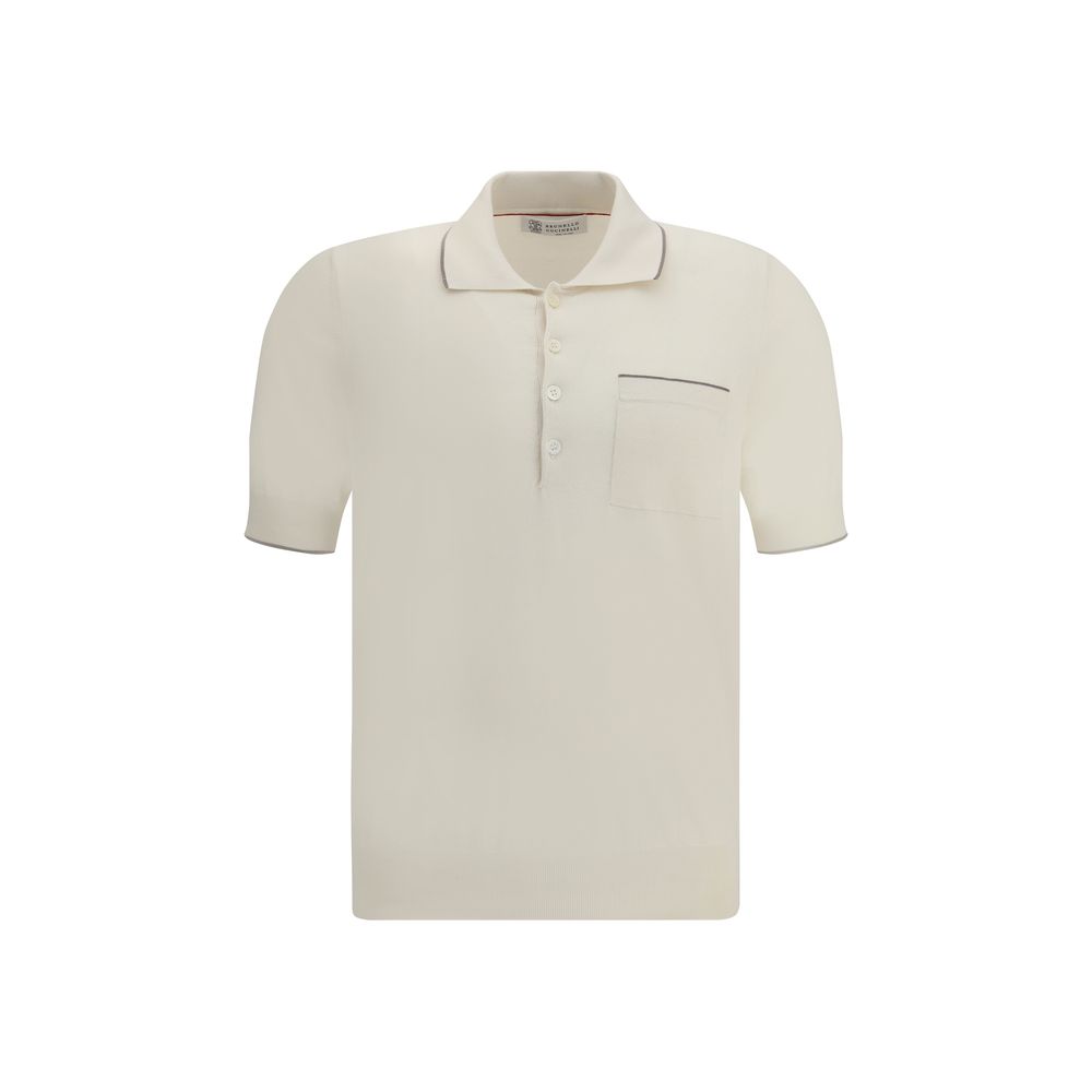 Polo Brunello Cucinelli classique blanc