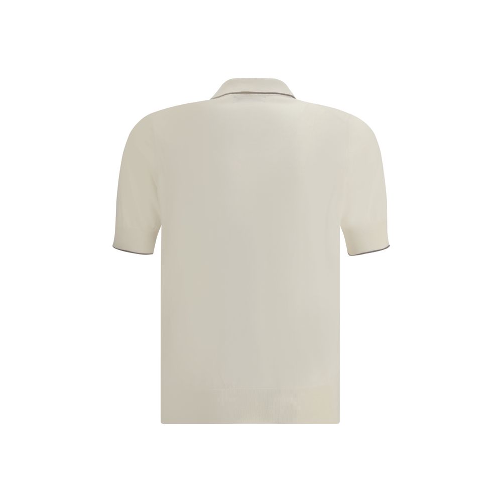 Polo Brunello Cucinelli classique blanc