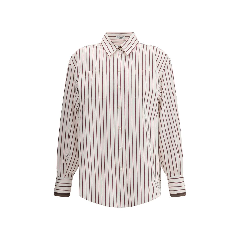 Chemise Brunello Cucinelli rayée multicolore