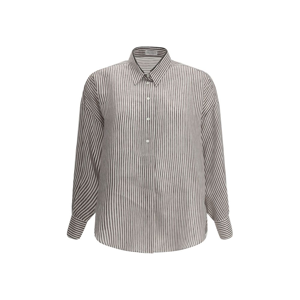 Chemise Brunello Cucinelli rayée multicolore
