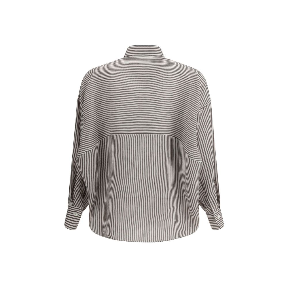 Chemise Brunello Cucinelli rayée multicolore
