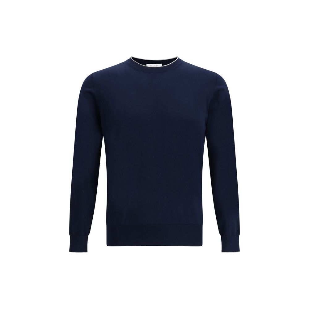 Pull Cruciani monochrome bleu
