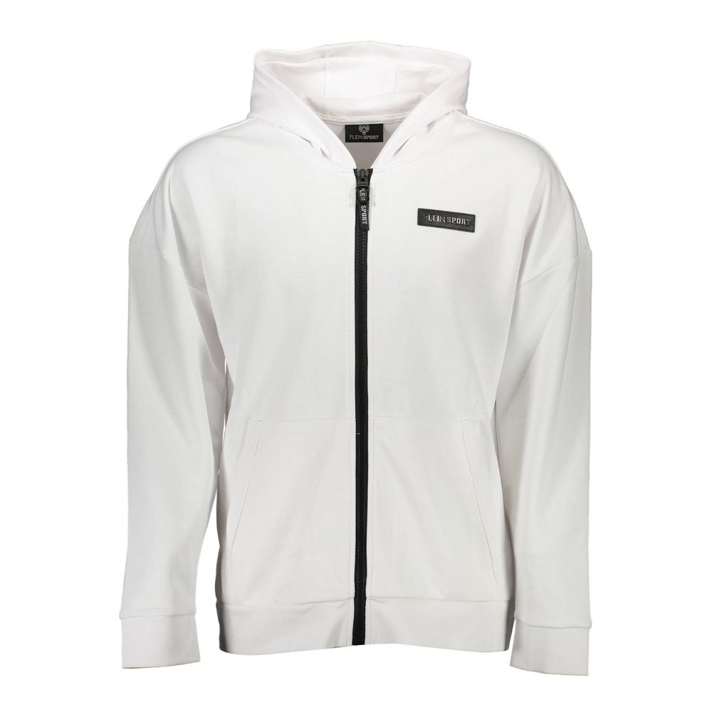 Sweat à capuche Plein Sport blanc
