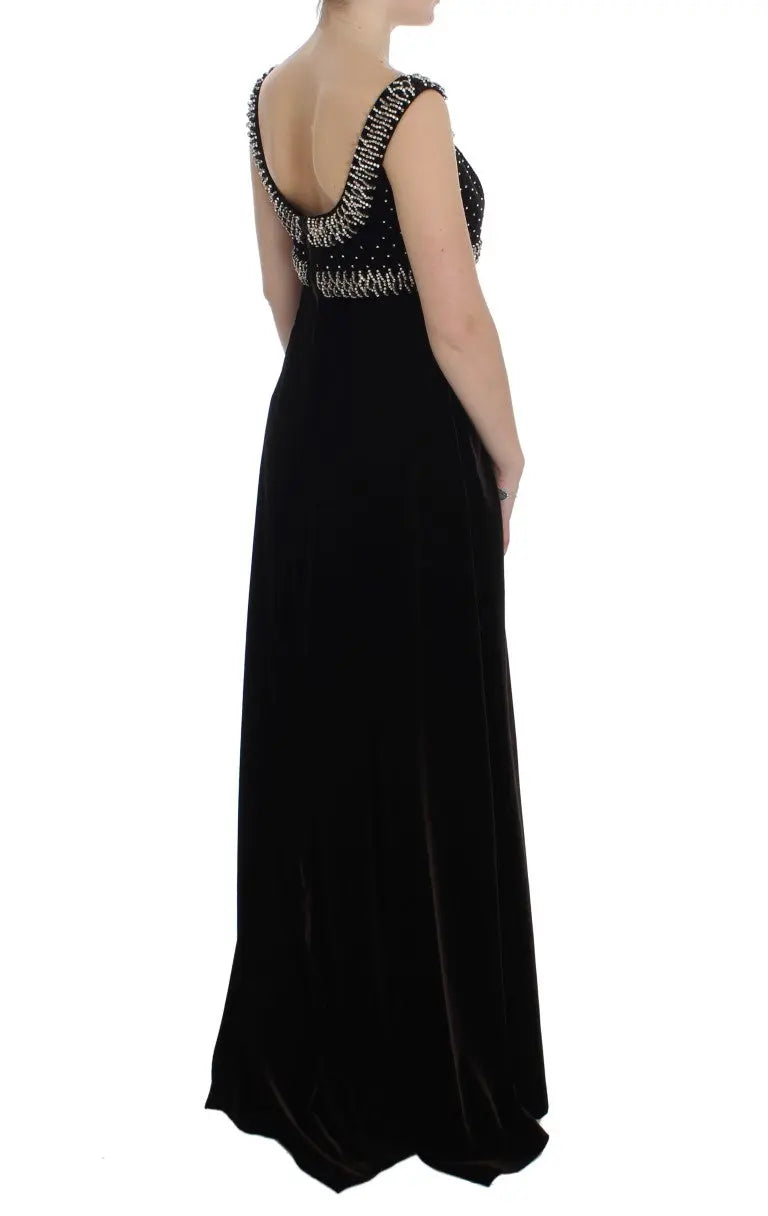Robe Dolce & Gabbana en velours marron Dolce & Gabbana