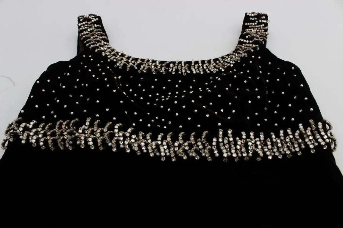 Robe Dolce & Gabbana en velours marron Dolce & Gabbana