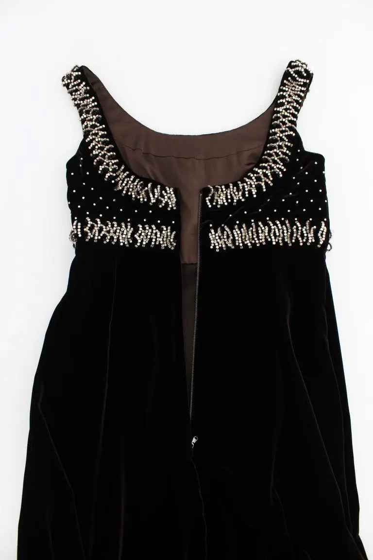 Robe Dolce & Gabbana en velours marron Dolce & Gabbana