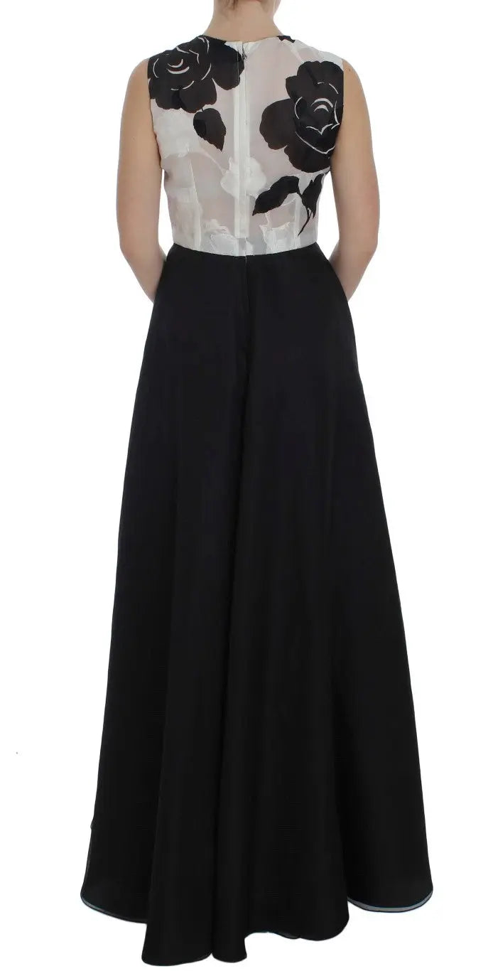 Robe Dolce & Gabbana floral noire et blanche Dolce & Gabbana