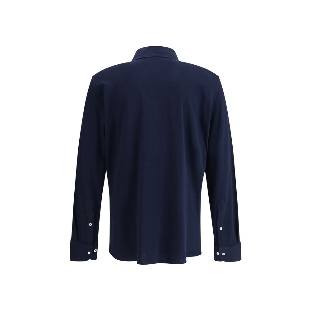 Chemise Brooksfield à col cubain blanche