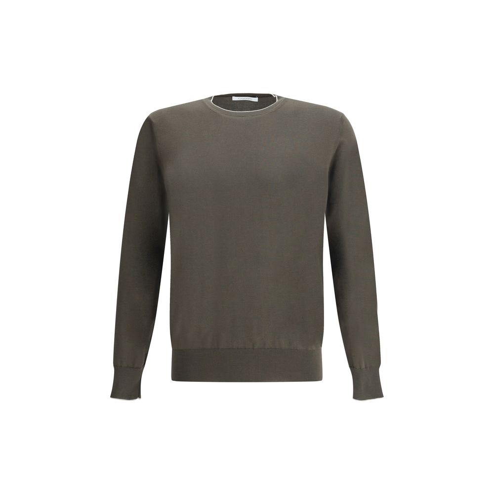 Pull Cruciani bleu monochrome