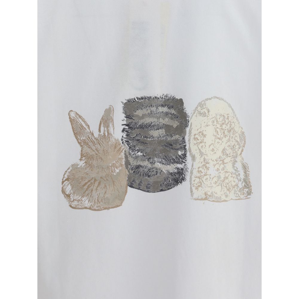 T-shirt Ganni Have a Nice Day blanc