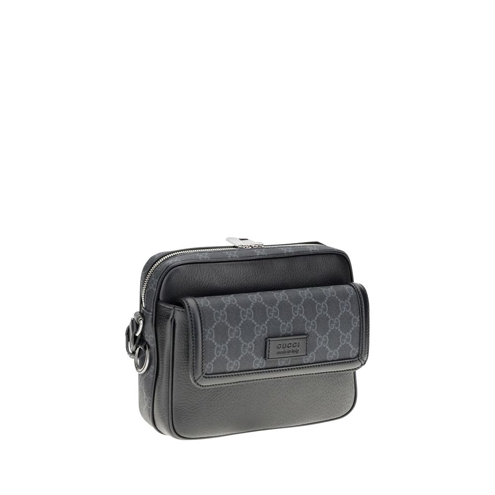 Sac à bandoulière Gucci GG Supreme noir