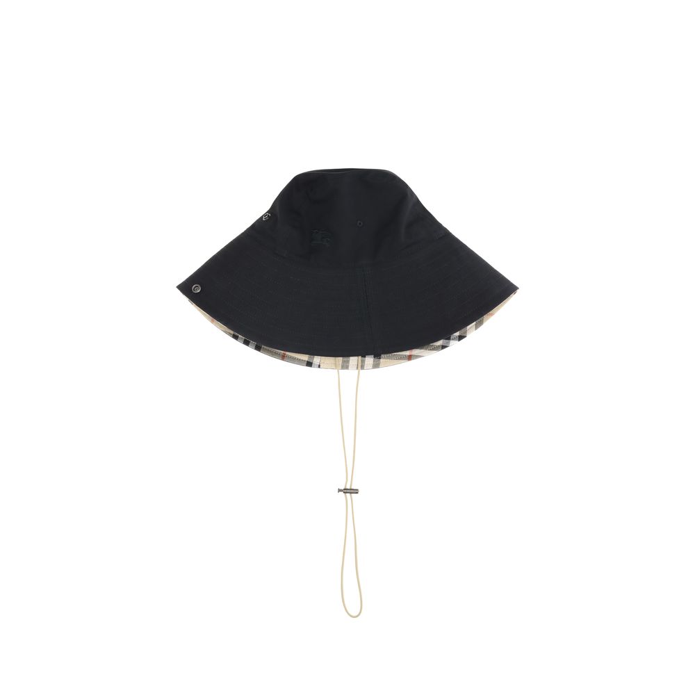 Chapeau Burberry bucket à motifs check beige