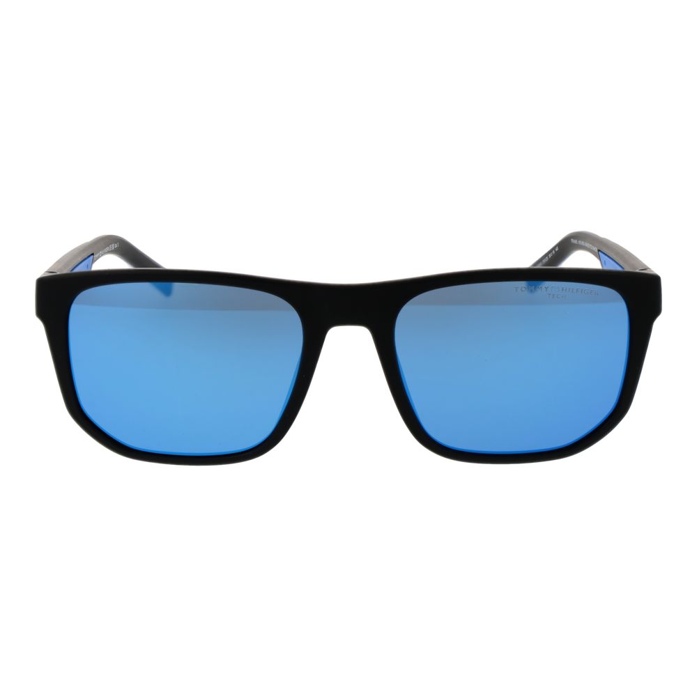 Lunettes de soleil noires bleues