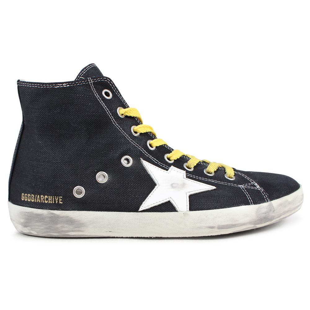 Baskets Golden Goose noir et jaune
