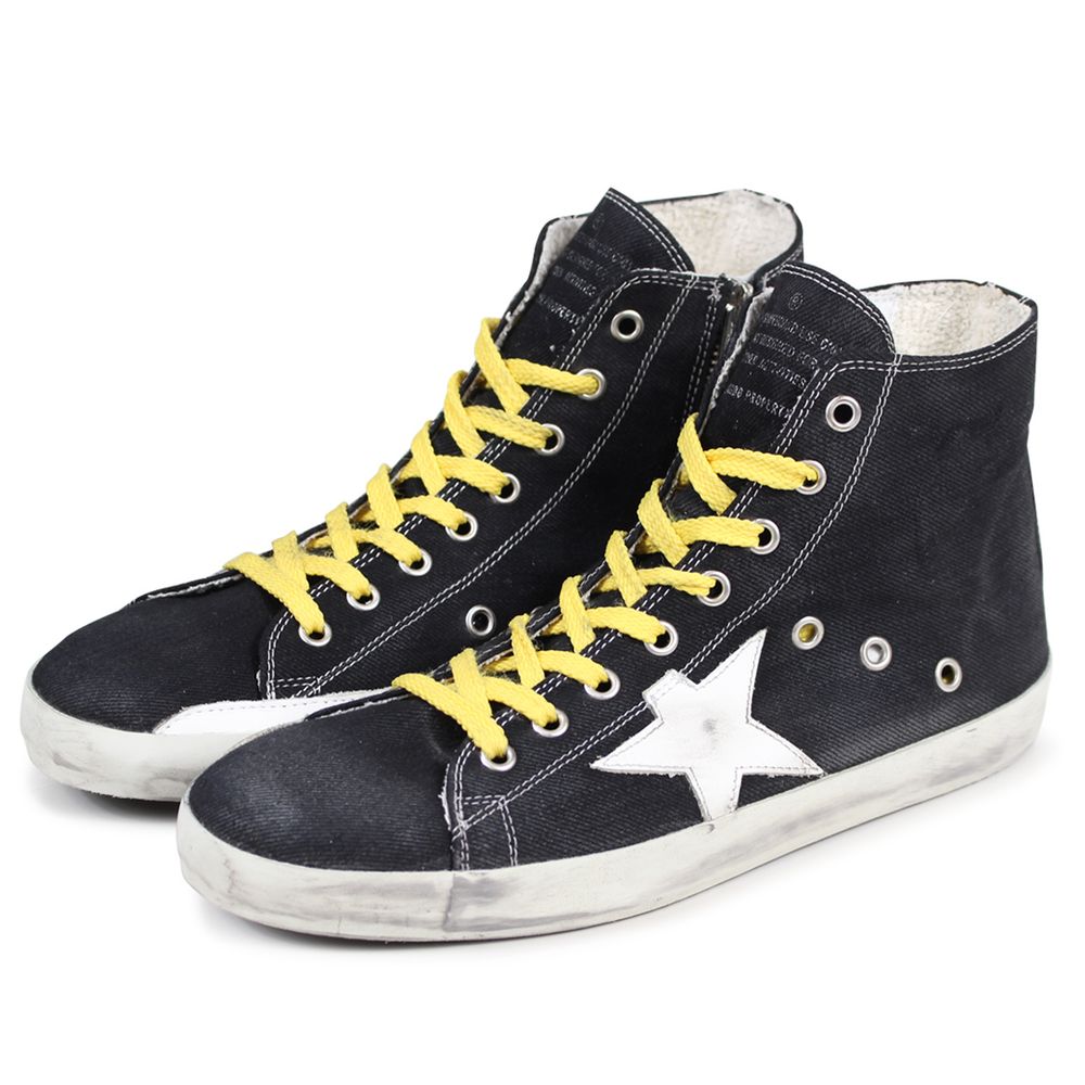 Baskets Golden Goose noir et jaune