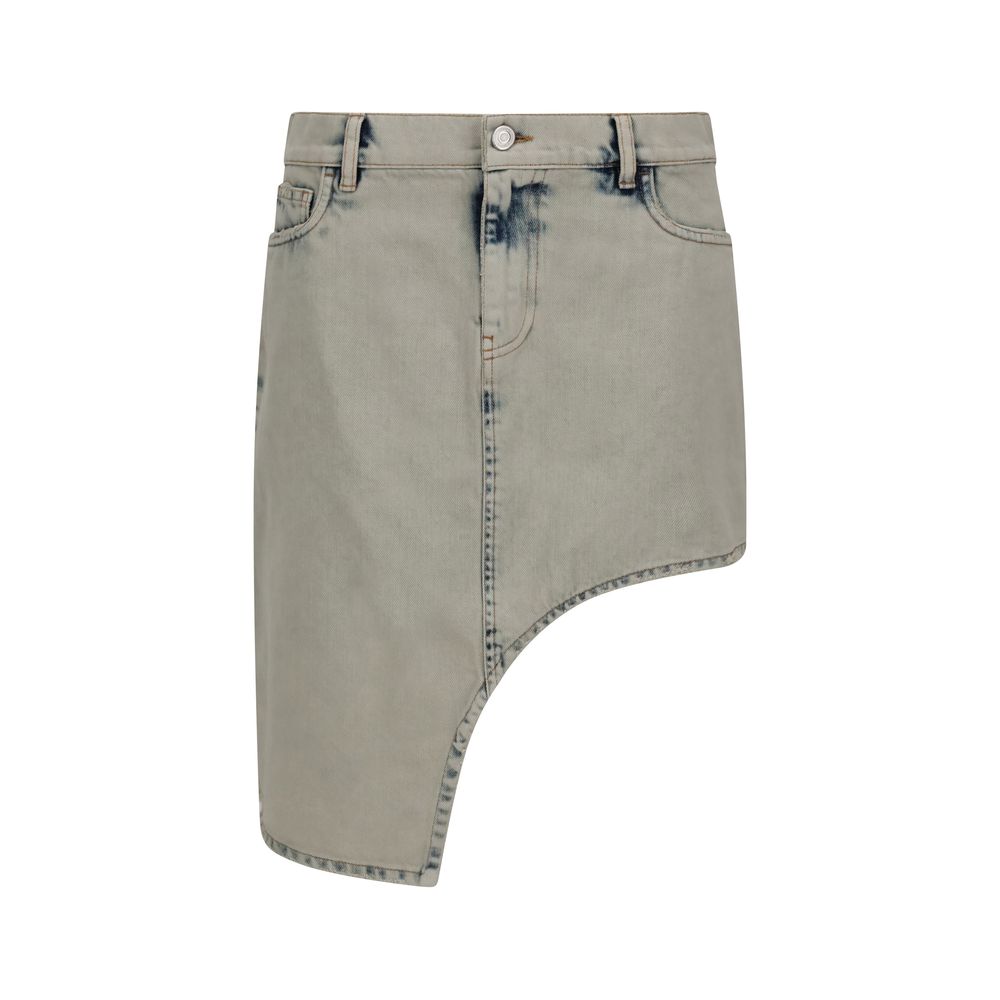 Jupe en denim Coperni asymétrique bleue