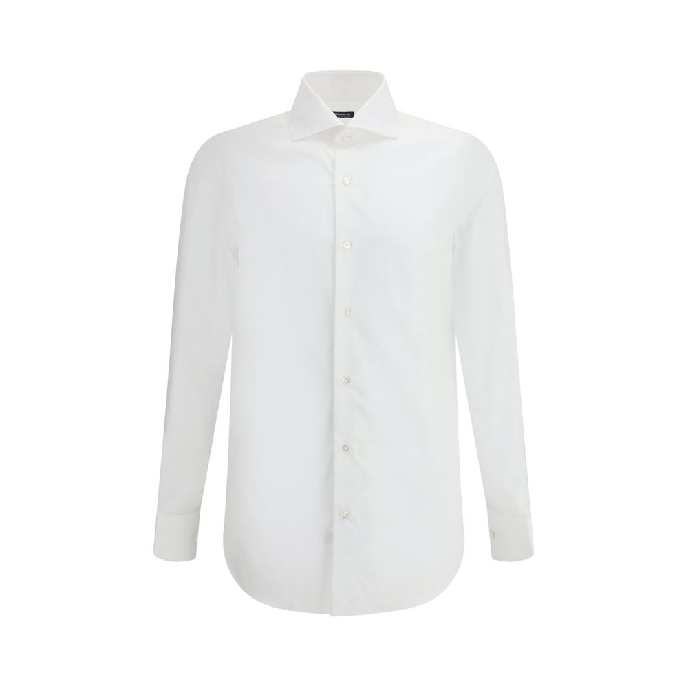 Chemise Finamore rayée bleue