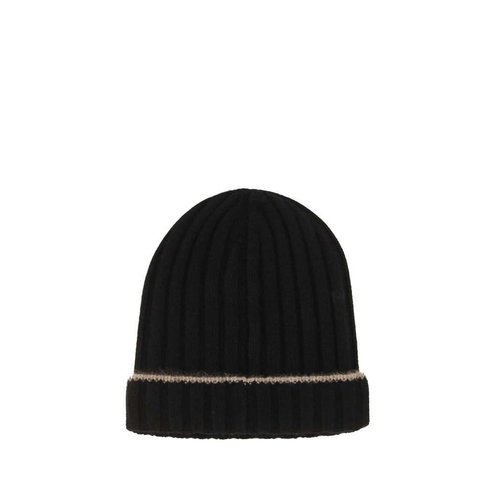 Bonnet Brunello Cucinelli monochrome noir
