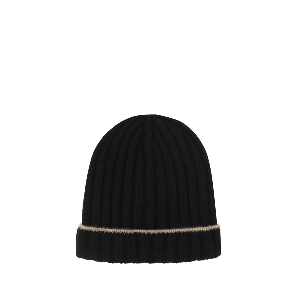Bonnet Brunello Cucinelli monochrome noir